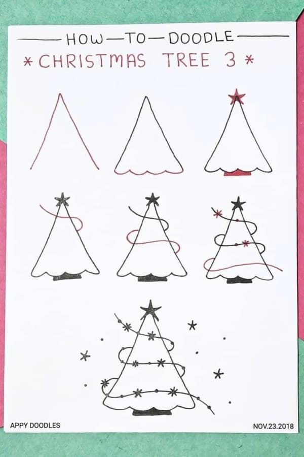 24 Adorable Christmas Doodles To Draw In Your Journal Atinydreamer