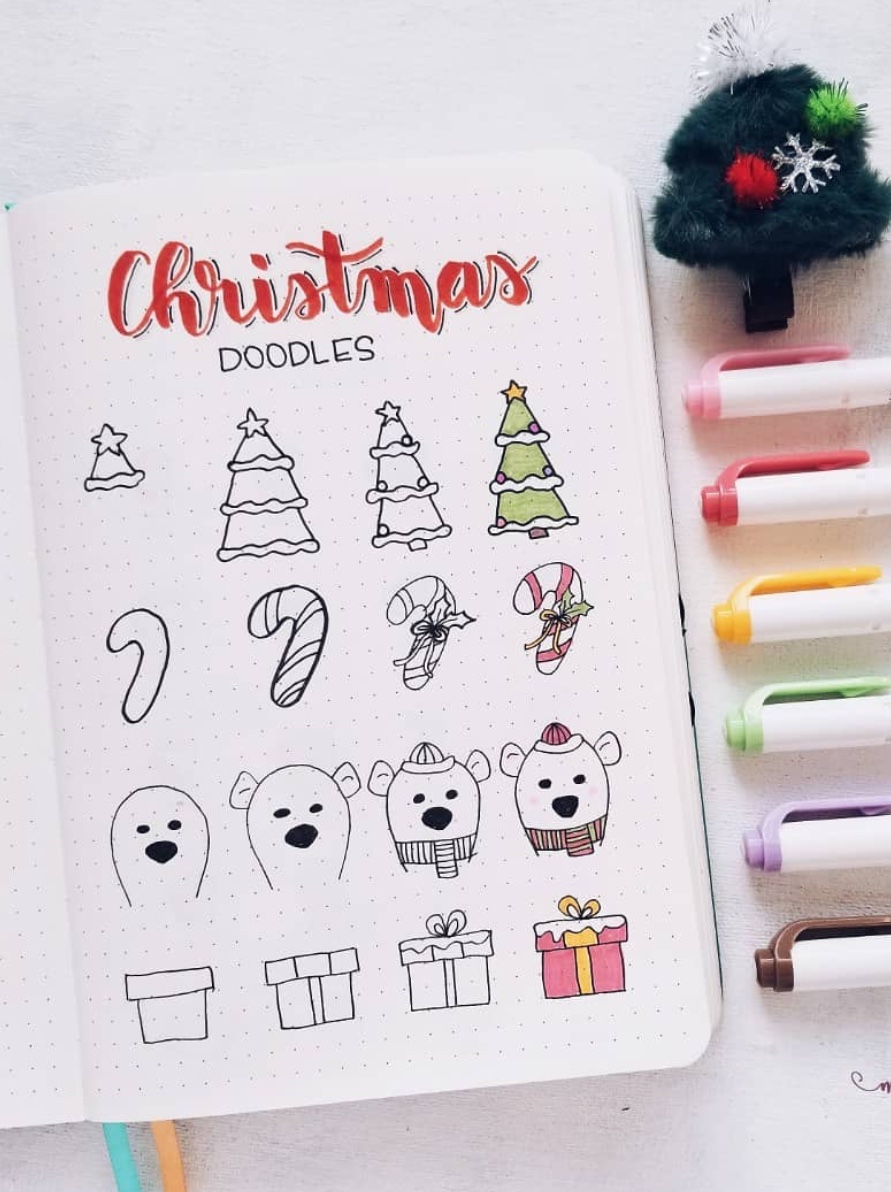 24 Adorable Christmas Doodles To Draw In Your Journal Atinydreamer