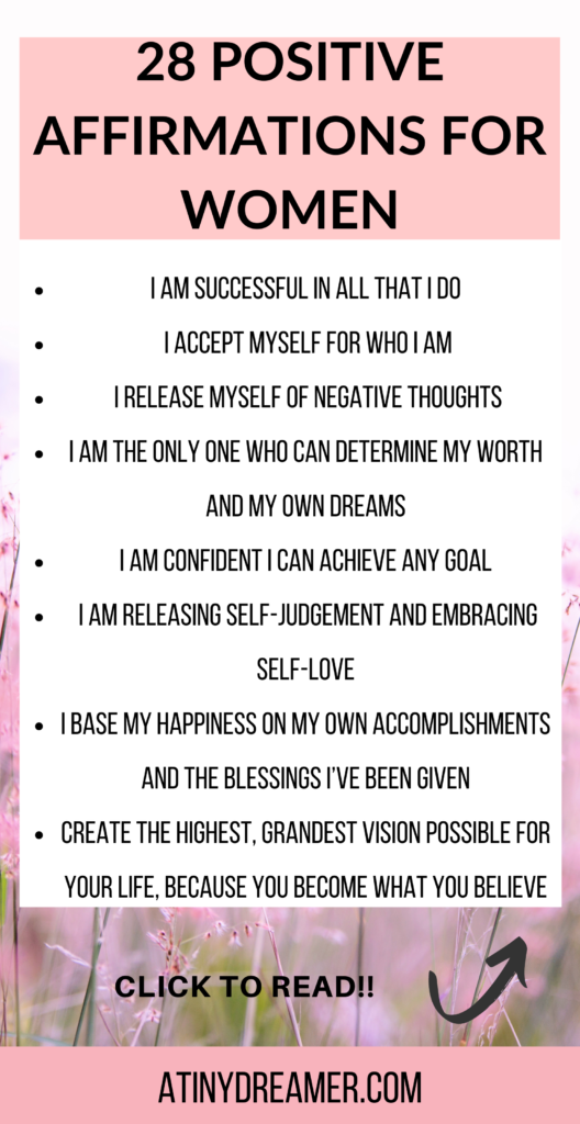 28 Positive Affirmations for Unstoppable Women - atinydreamer