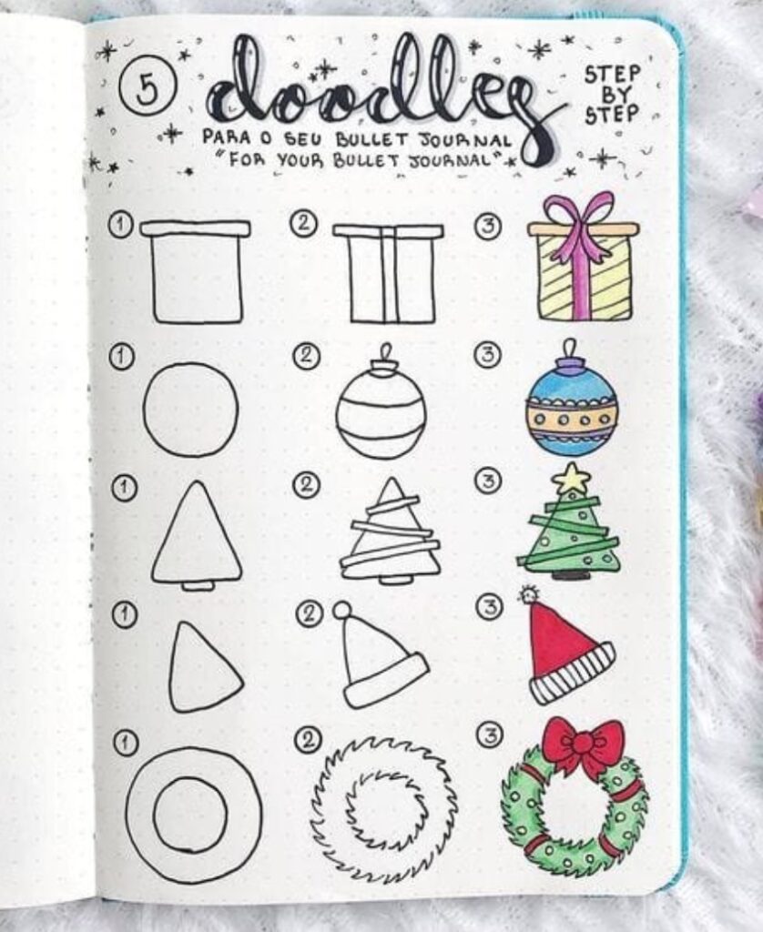 24 Adorable Christmas Doodles to Draw in Your Journal - atinydreamer