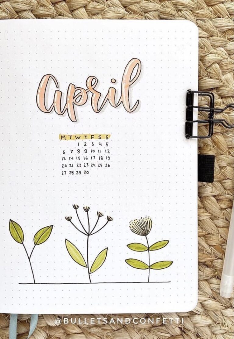 62 Best April Bujo Cover Spreads to Steal Now - atinydreamer