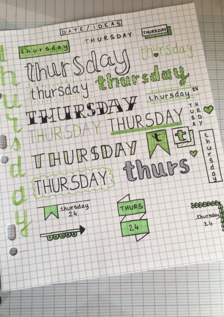 61 Best Bujo Weekday Titles for Inspiration - atinydreamer