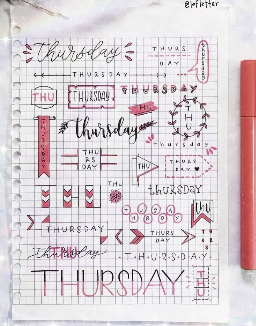 61 Best Bujo Weekday Titles for Inspiration - atinydreamer