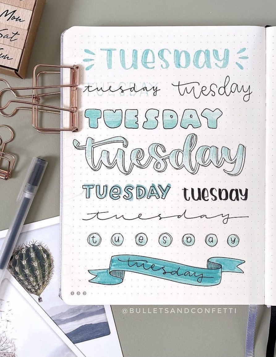 61 Best Bujo Weekday Titles for Inspiration - atinydreamer