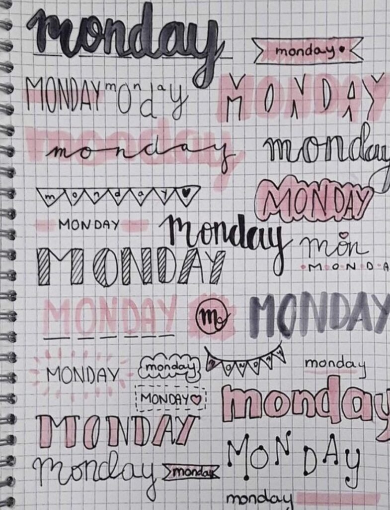 61 Best Bujo Weekday Titles for Inspiration - atinydreamer