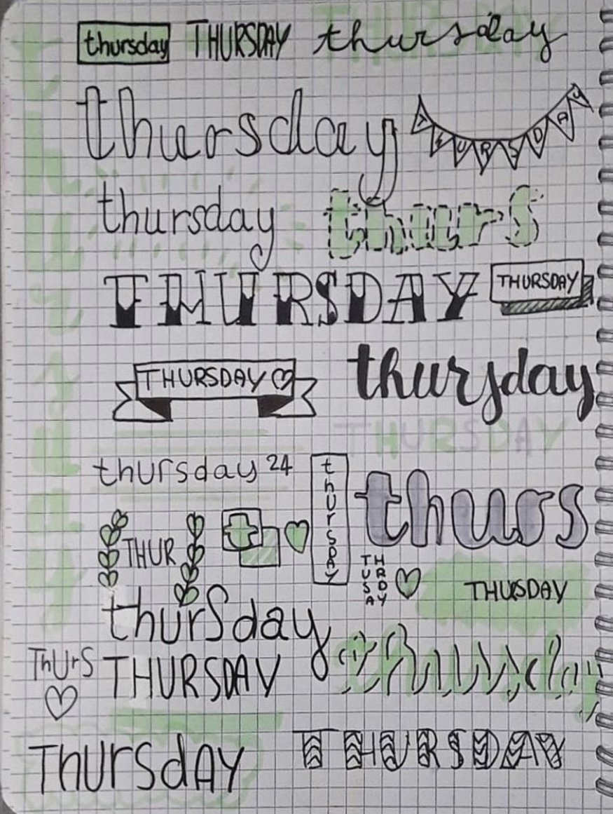 61 Best Bujo Weekday Titles for Inspiration - atinydreamer