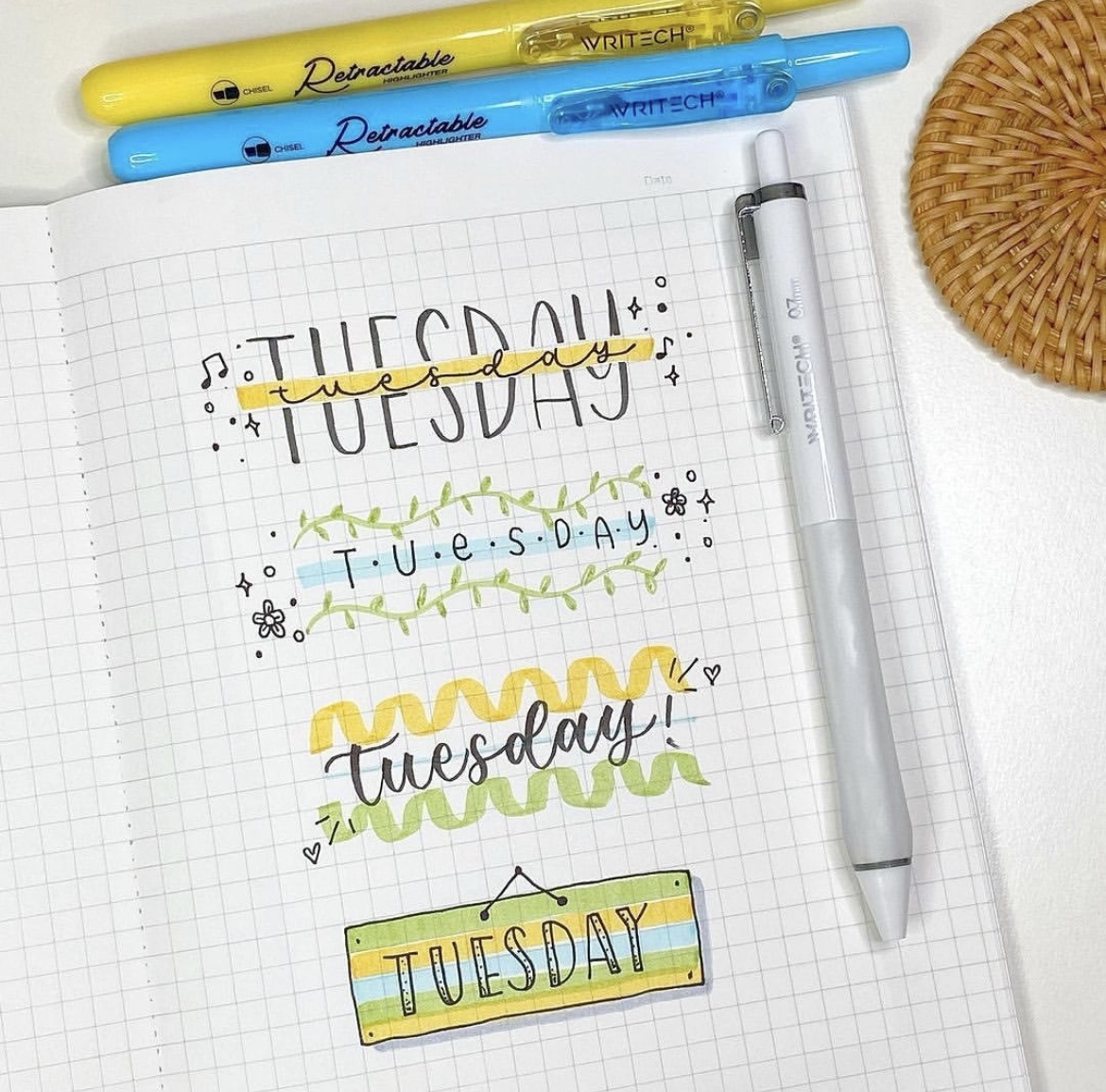 61 Best Bujo Weekday Titles for Inspiration - atinydreamer