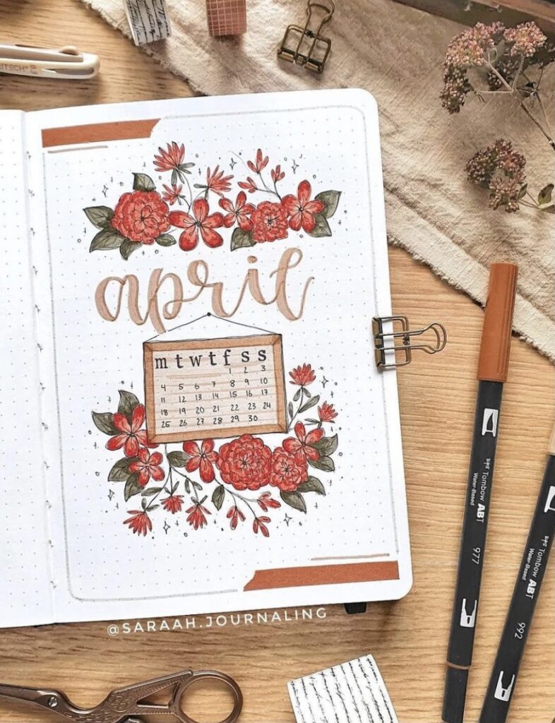 58 Best April Bujo Cover Spreads for Inspiration - atinydreamer