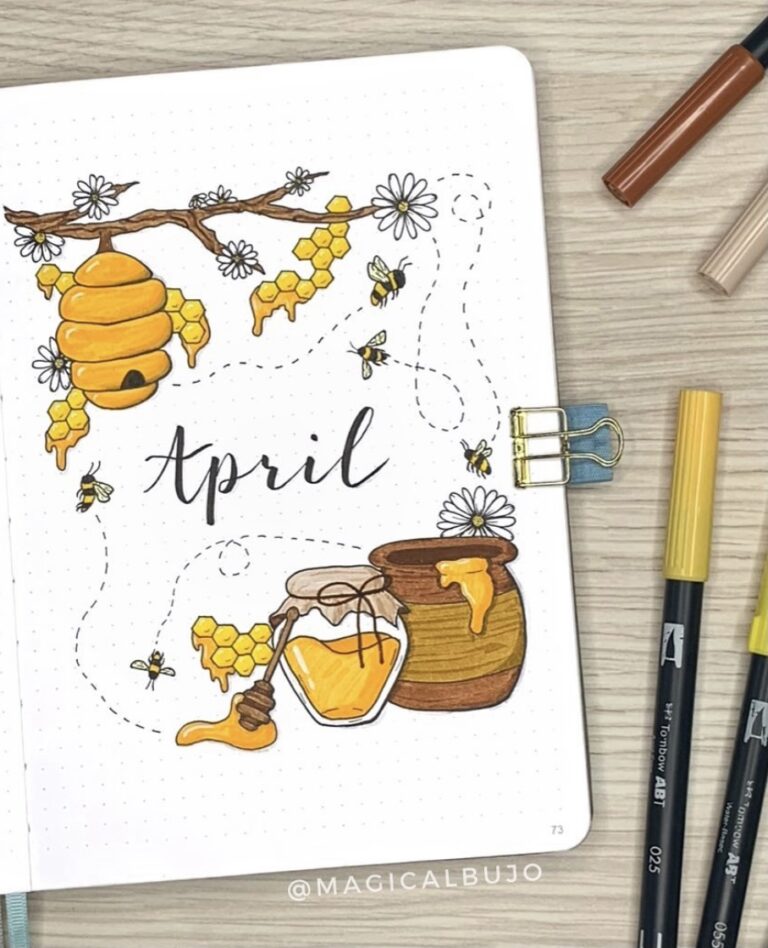 58 Best April Bujo Cover Spreads for Inspiration - atinydreamer