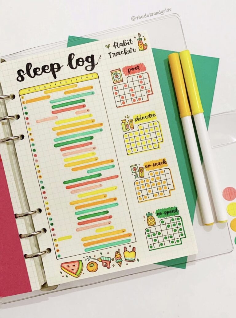 37 Best Sleep Tracker Bullet Journal Spreads to Copy Now - atinydreamer