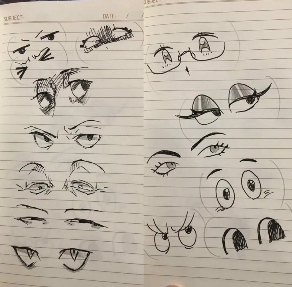 simple eye sketches