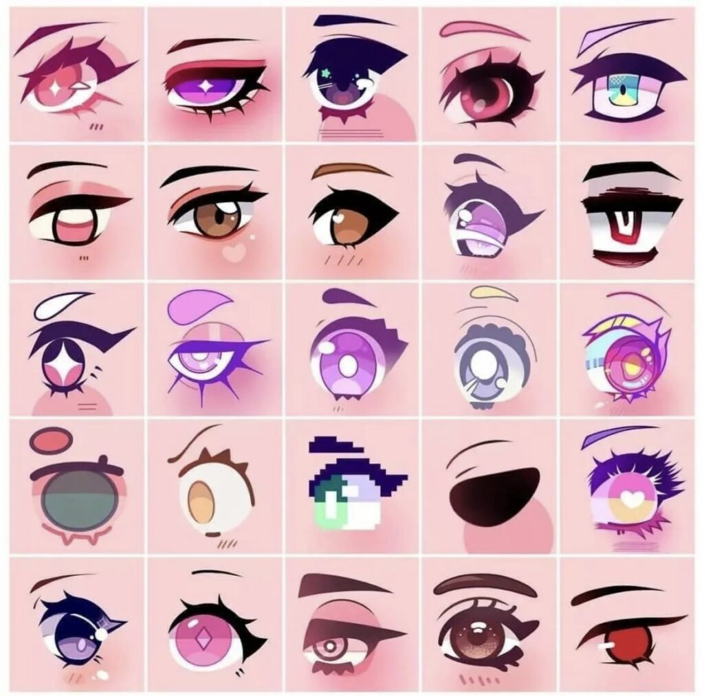 Image result for anime eyes drawing reference