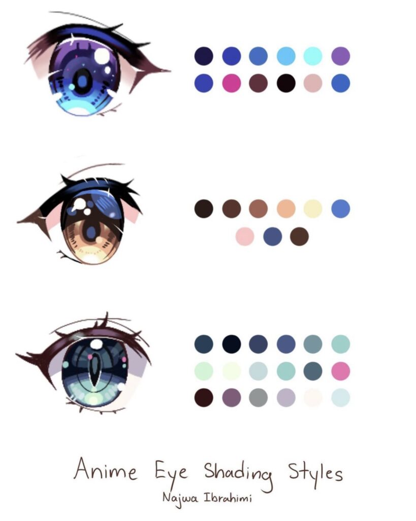 anime eye color palette