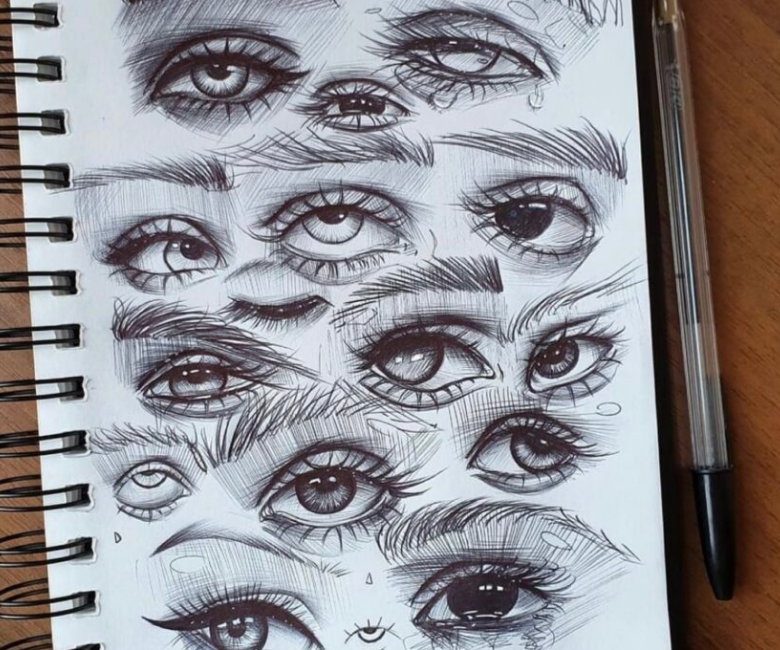 eye drawing pencil
