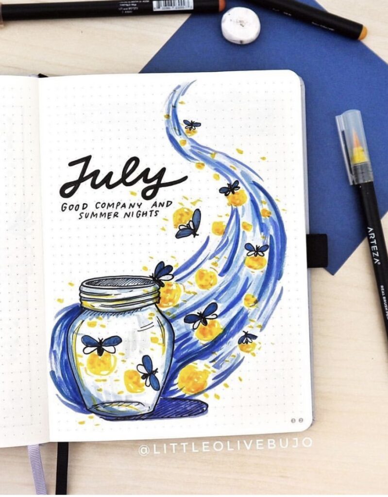 45 Best July Bullet Journal Spreads to Copy Now - atinydreamer