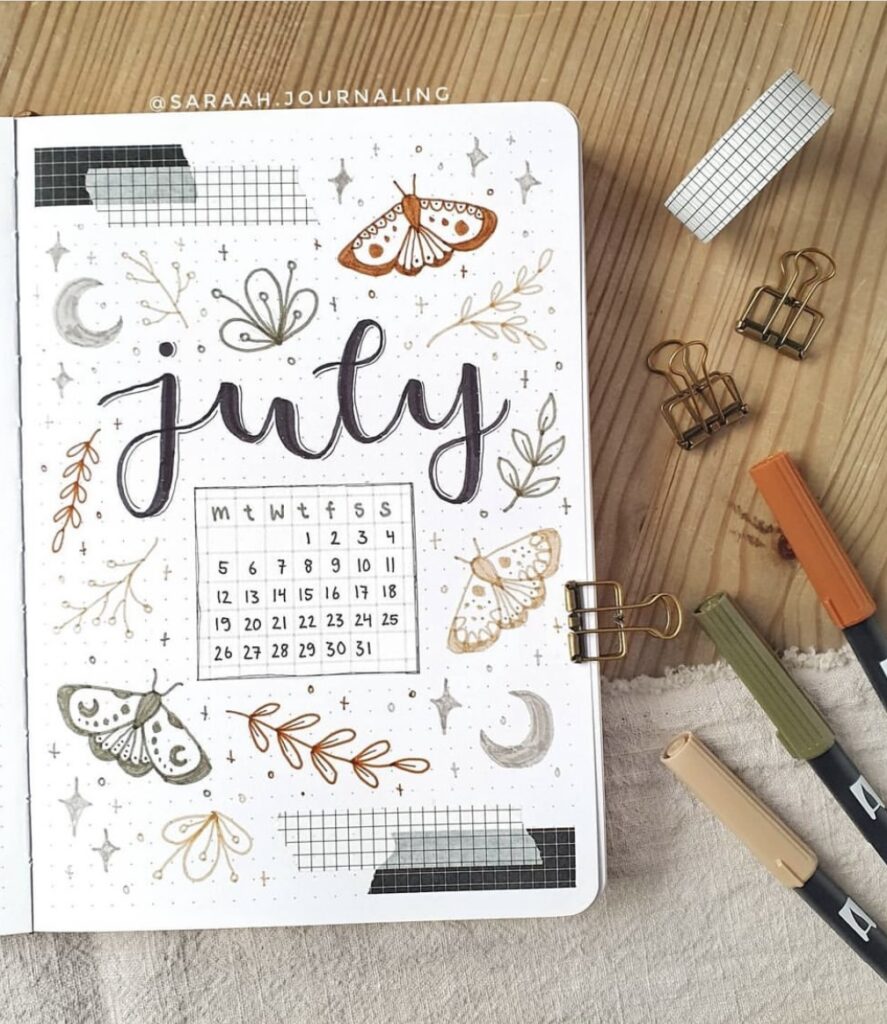 45 Best July Bullet Journal Spreads to Copy Now - atinydreamer