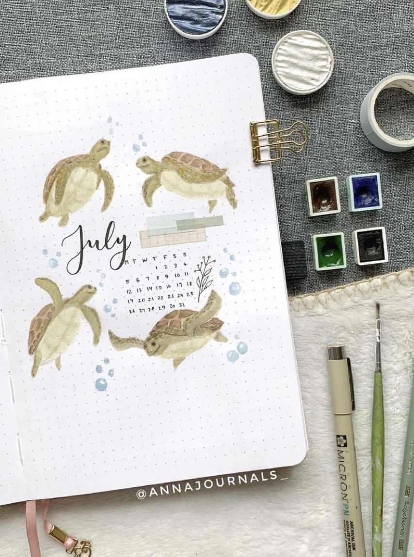 45 Best July Bullet Journal Spreads to Copy Now - atinydreamer