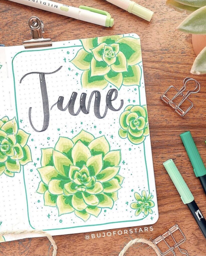 44 Best June Bujo Spreads you need for inspiration - atinydreamer