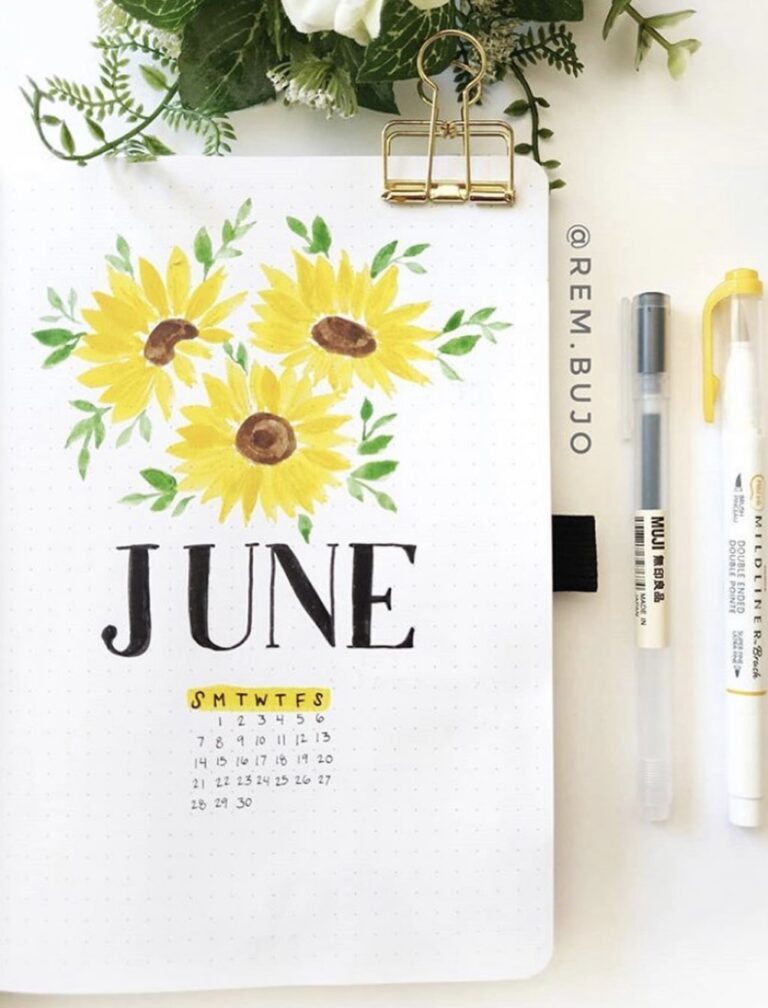 44 Best June Bujo Spreads you need for inspiration - atinydreamer