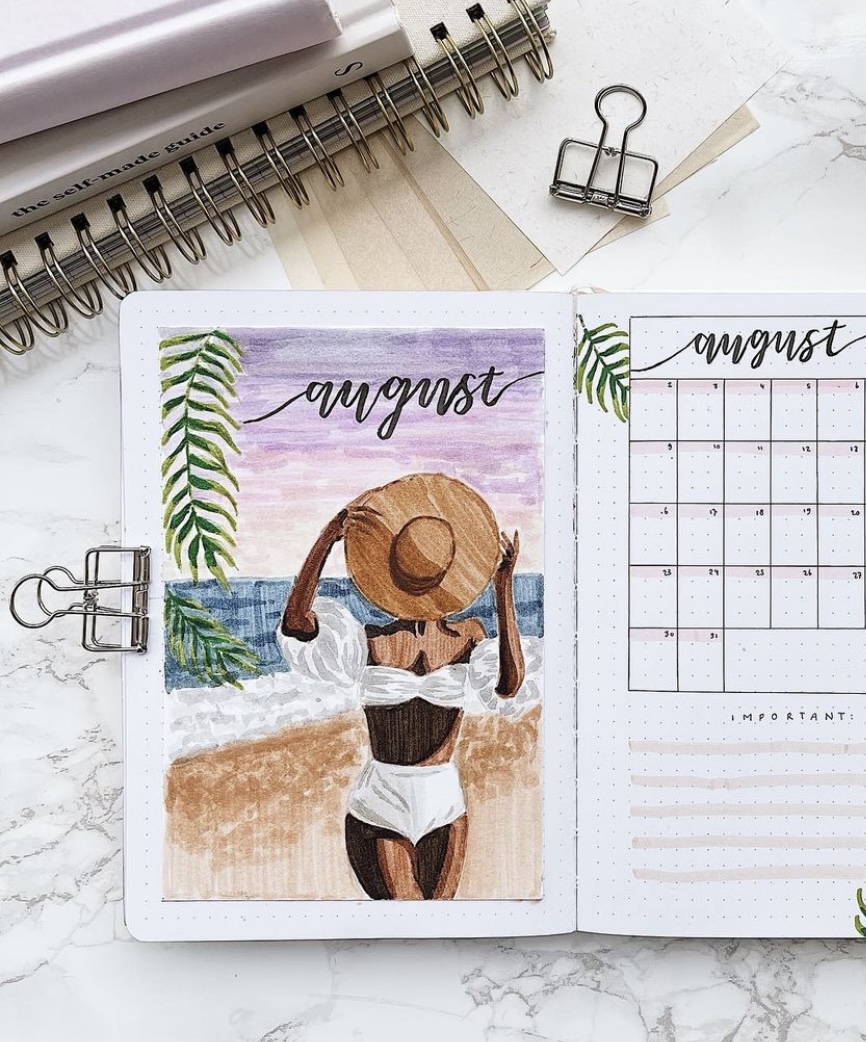 48 Best August Bujo Cover Spreads to Try today - atinydreamer