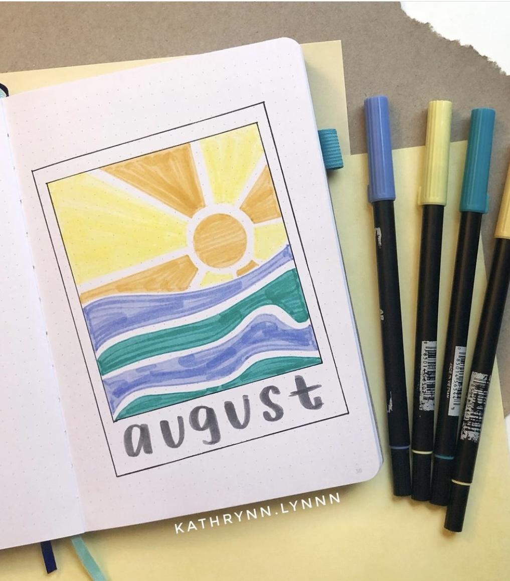 48 Best August Bujo Cover Spreads to Try today - atinydreamer