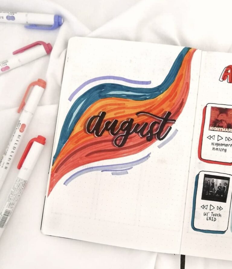 48 Best August Bujo Cover Spreads to Try today - atinydreamer