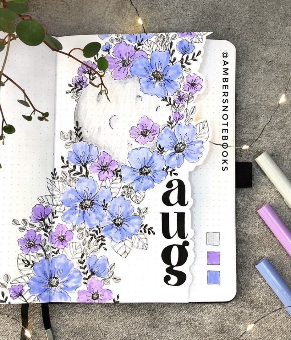 48 Best August Bujo Cover Spreads to Try today - atinydreamer