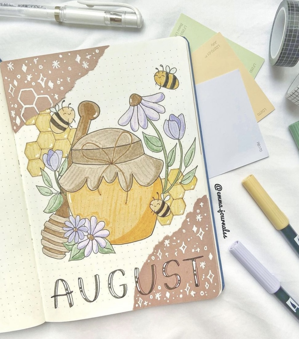 48 Best August Bujo Cover Spreads to Try today - atinydreamer