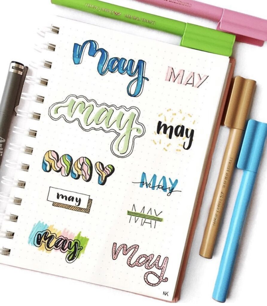 12 Best May Bujo Headers to Use for Your Bullet Journal - atinydreamer