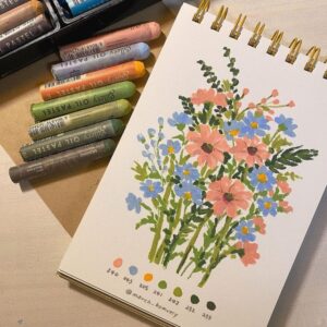 28 Best Oil Pastel Art Easy Flowers to draw today - atinydreamer