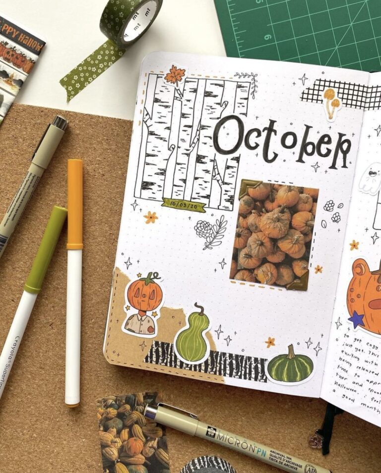 79 Best October Bujo Cover Spreads to Copy - atinydreamer