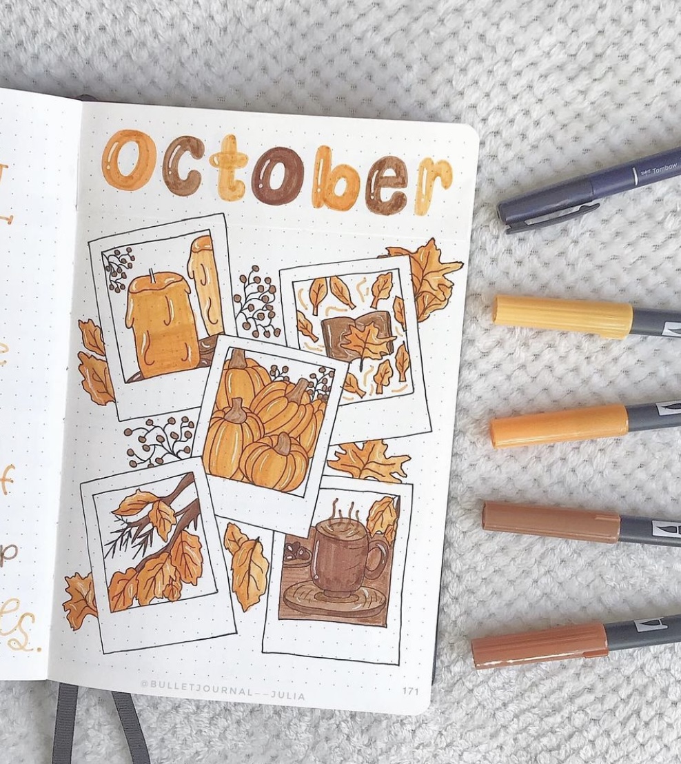 79 Best October Bujo Cover Spreads to Copy - atinydreamer