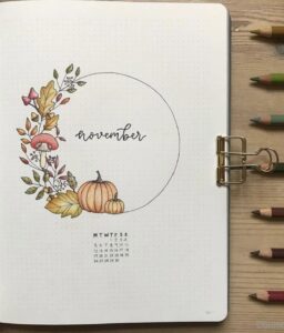 100+ Best November Bujo Spreads For Inspiration - Atinydreamer