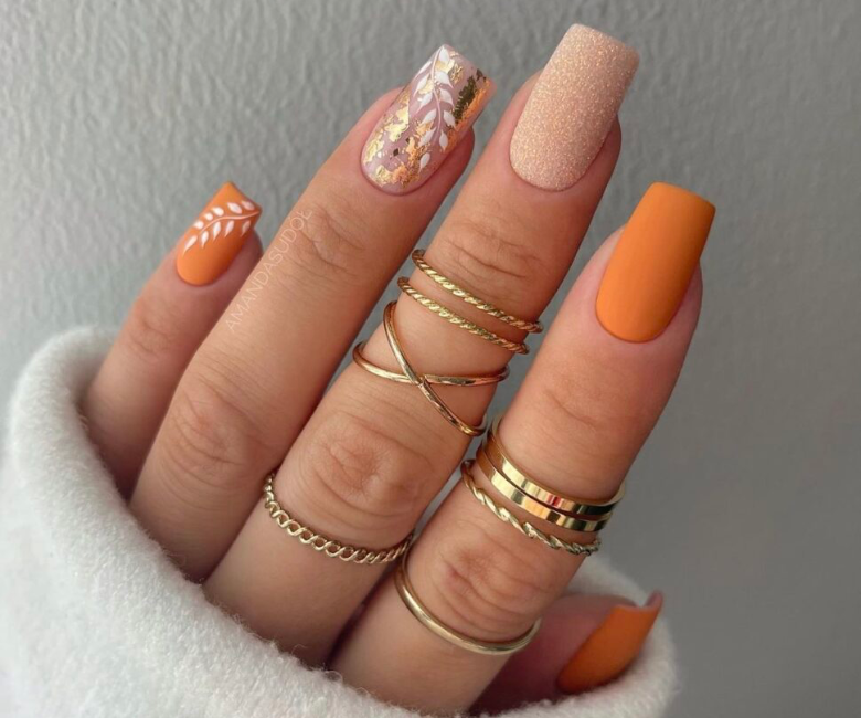 55 Best Orange Nail Designs to Get for Yourself - atinydreamer
