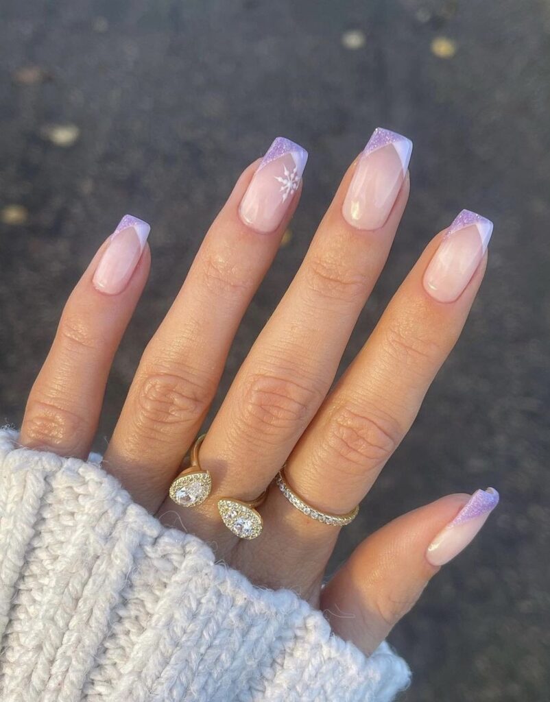 Among all the nail colors purple nails with glitter carry that special vibe  that grants your look … | Purple nail art designs, Purple glitter nails, Purple  nail art