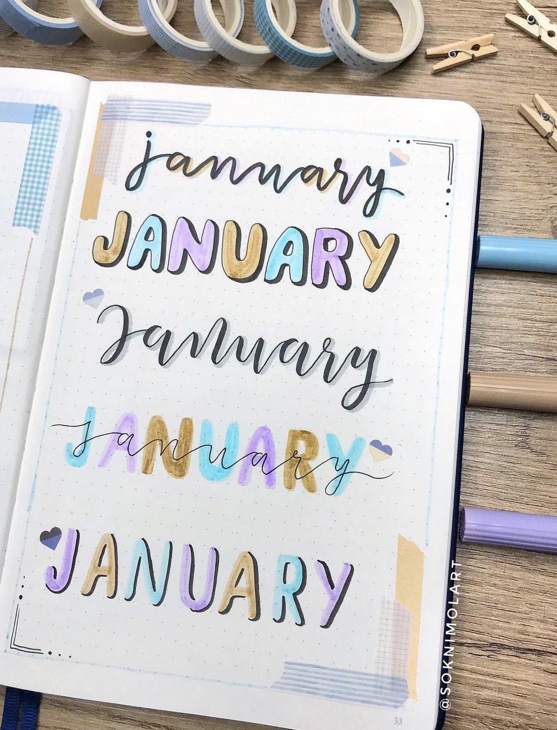 16 Best January Bullet Journal Headers to Copy - atinydreamer