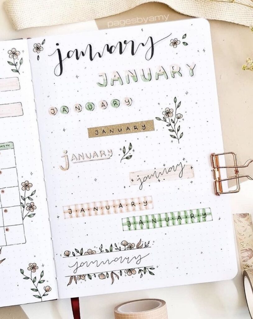 16 Best January Bullet Journal Headers to Copy - atinydreamer