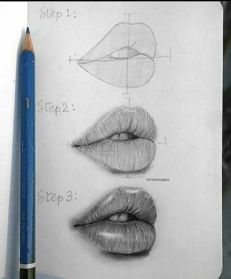 37 Best Step by Step Lip drawing Tutorials to follow - atinydreamer