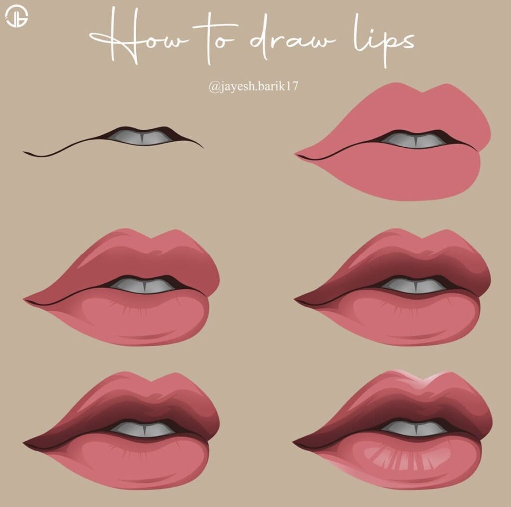 Master the art of drawing lips with these step-by-step techniques