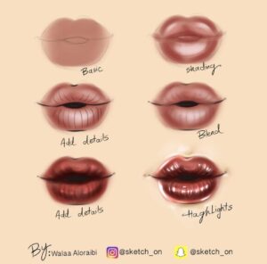 37 Best Step by Step Lip drawing Tutorials to follow - atinydreamer