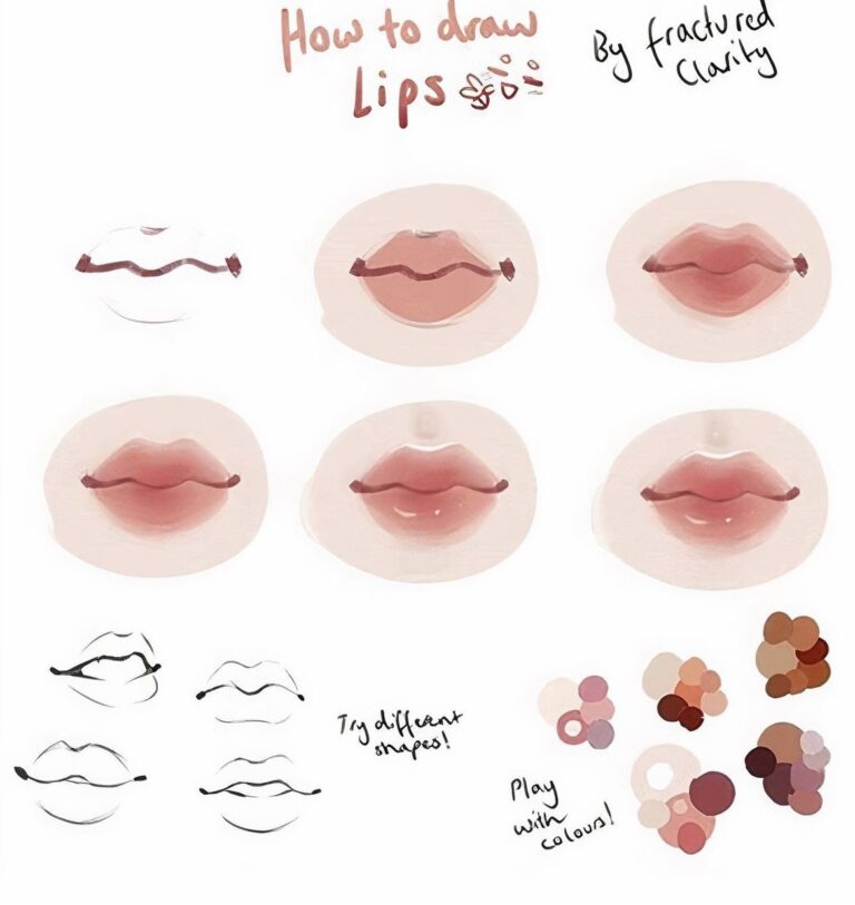 37 Best Step By Step Lip Drawing Tutorials To Follow - Atinydreamer