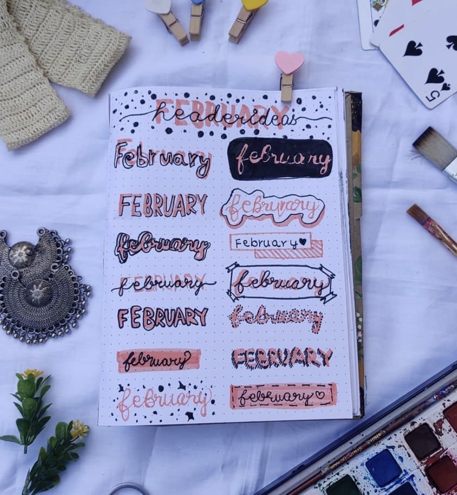 22 Best February Bujo Header to try for Your Journal - atinydreamer