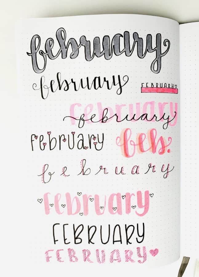 22 Best February Bujo Header to try for Your Journal - atinydreamer