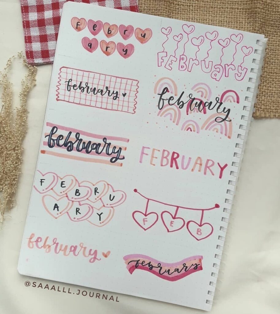 22 Best February Bujo Header to try for Your Journal - atinydreamer