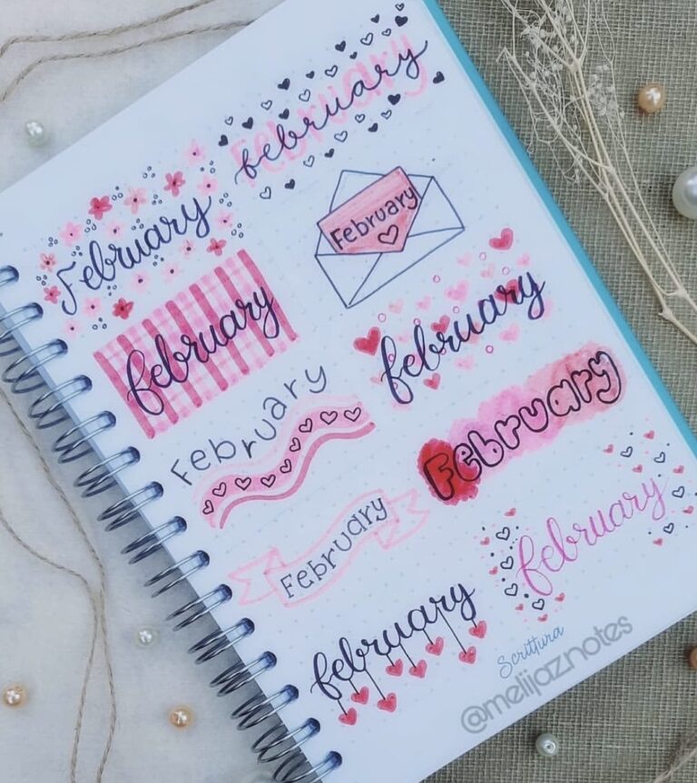 22 Best February Bujo Header to try for Your Journal - atinydreamer