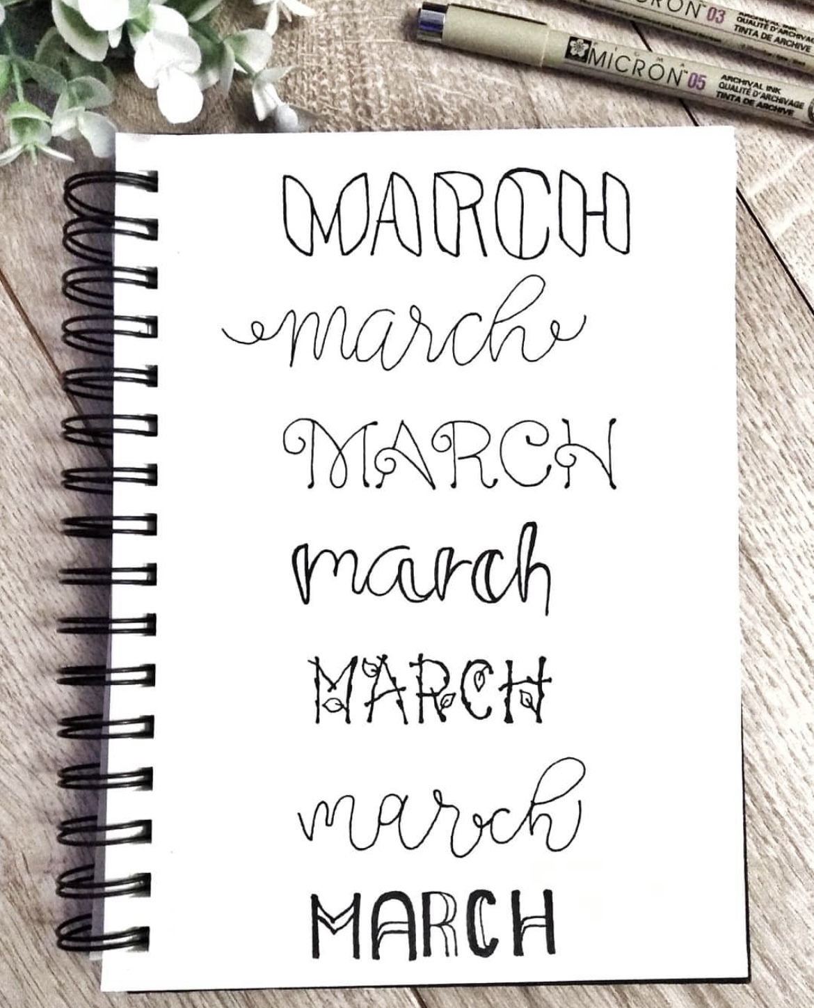 28 Best March Bujo Header to use for your journal - atinydreamer