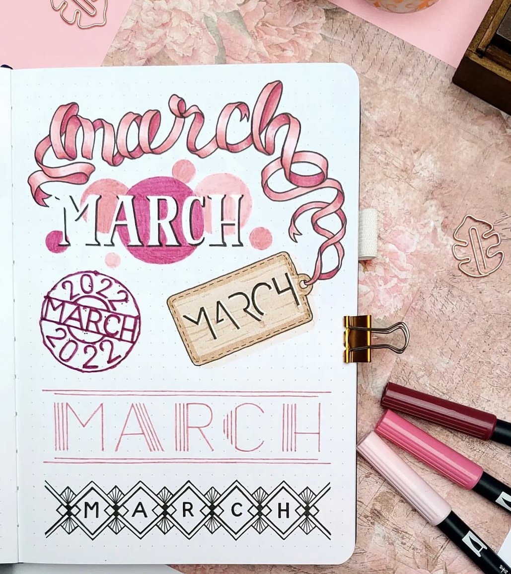 28 Best March Bujo Header to use for your journal - atinydreamer