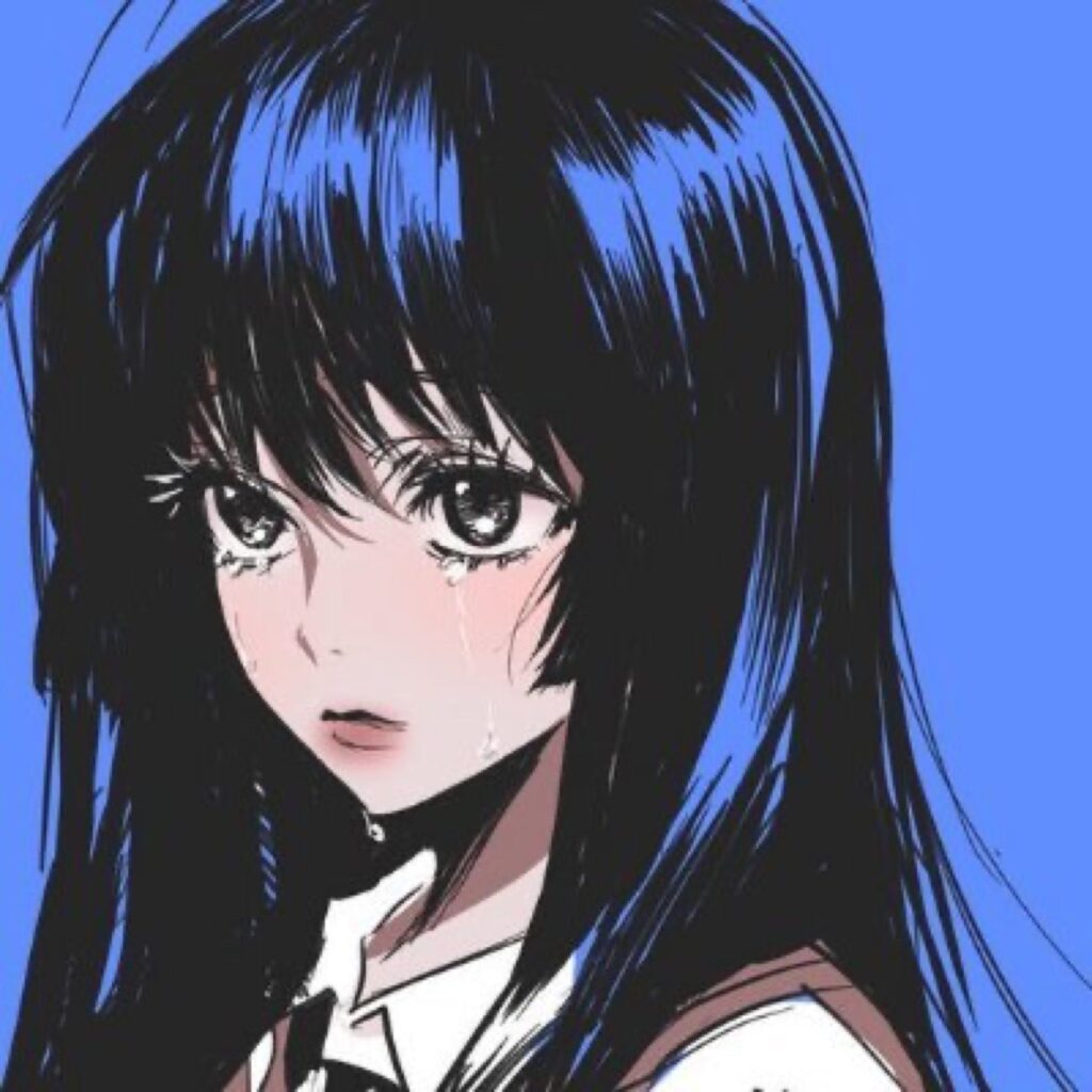 anime girls with black hair icons