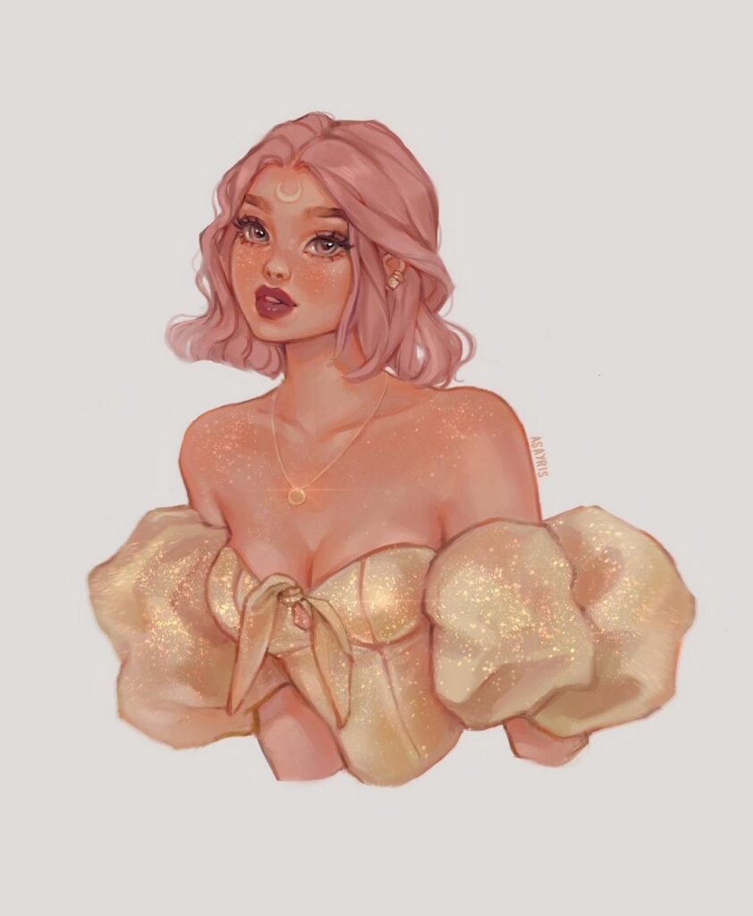 I decided to draw a little sketch of a soft girl aesthetic. I'm kinda new  to drawing so I hope it looks at least a little bit ok : r/Illustration