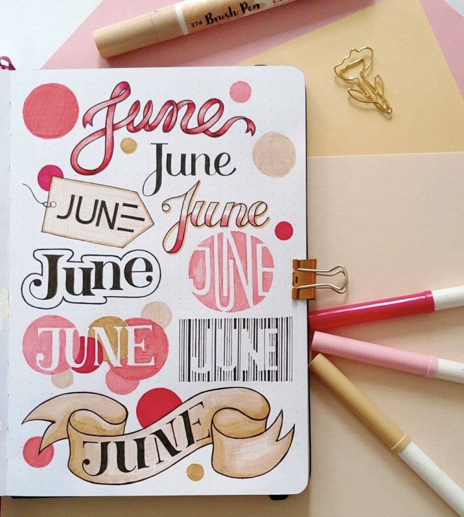 31 Unique June Bujo Headers to Add Charm to Your Pages - atinydreamer